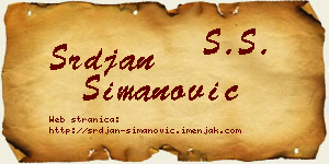 Srđan Simanović vizit kartica